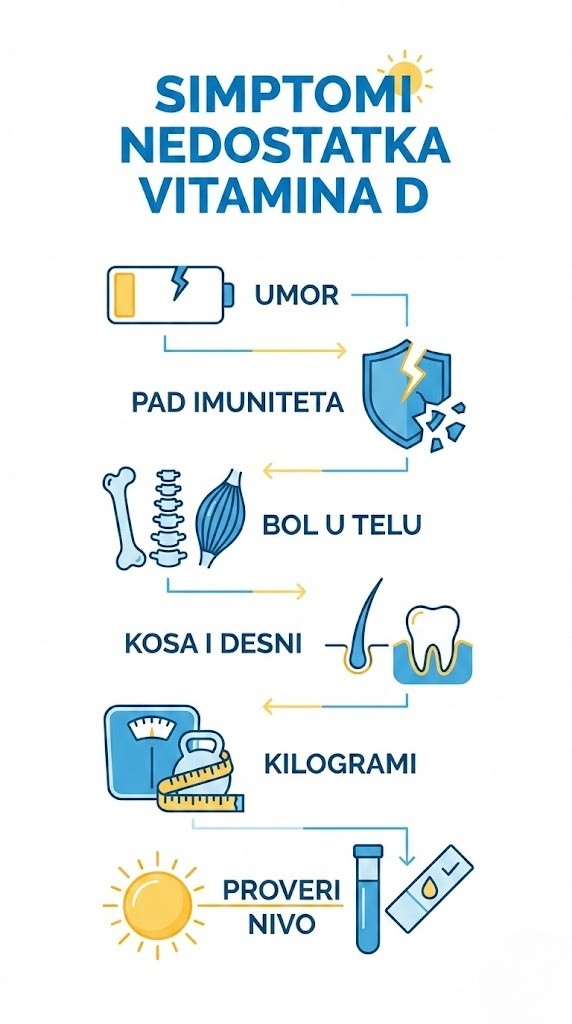 SIMPTOMI NEDOSTATKA VITAMINA D